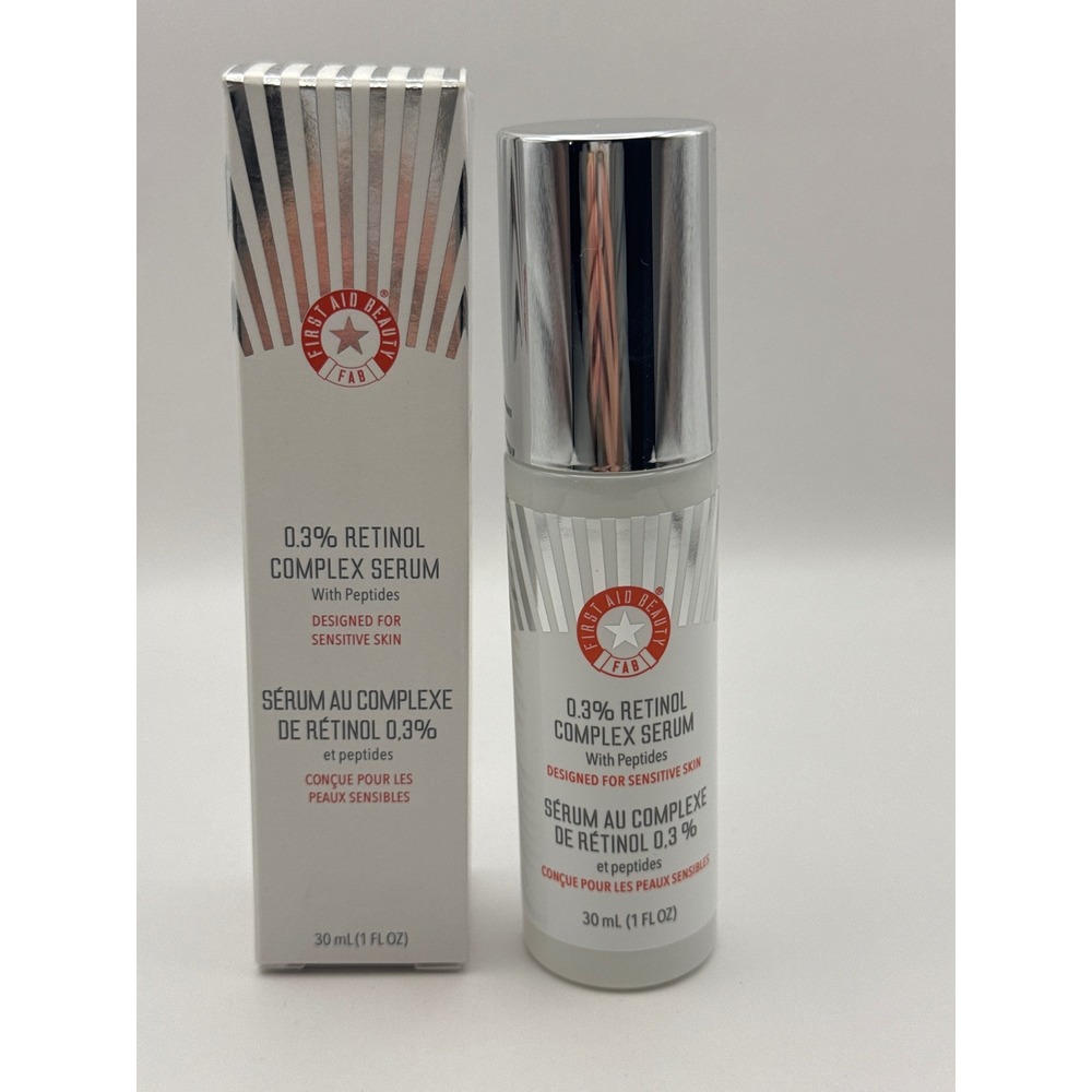 First Aid Beauty 0.3% Retinol Complex Serum with Peptides for Sensitive Skin 1oz